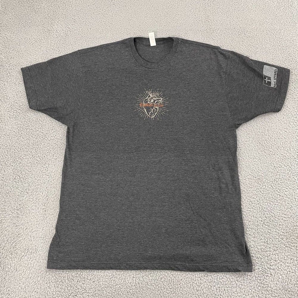 Ezekial 36:26 Scripture MOG Apparel T-Shirt 2XL Gray Jesus Religion Short Sleeve